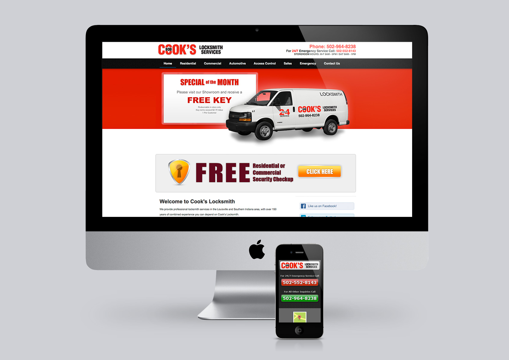 Cook's Locksmith branding