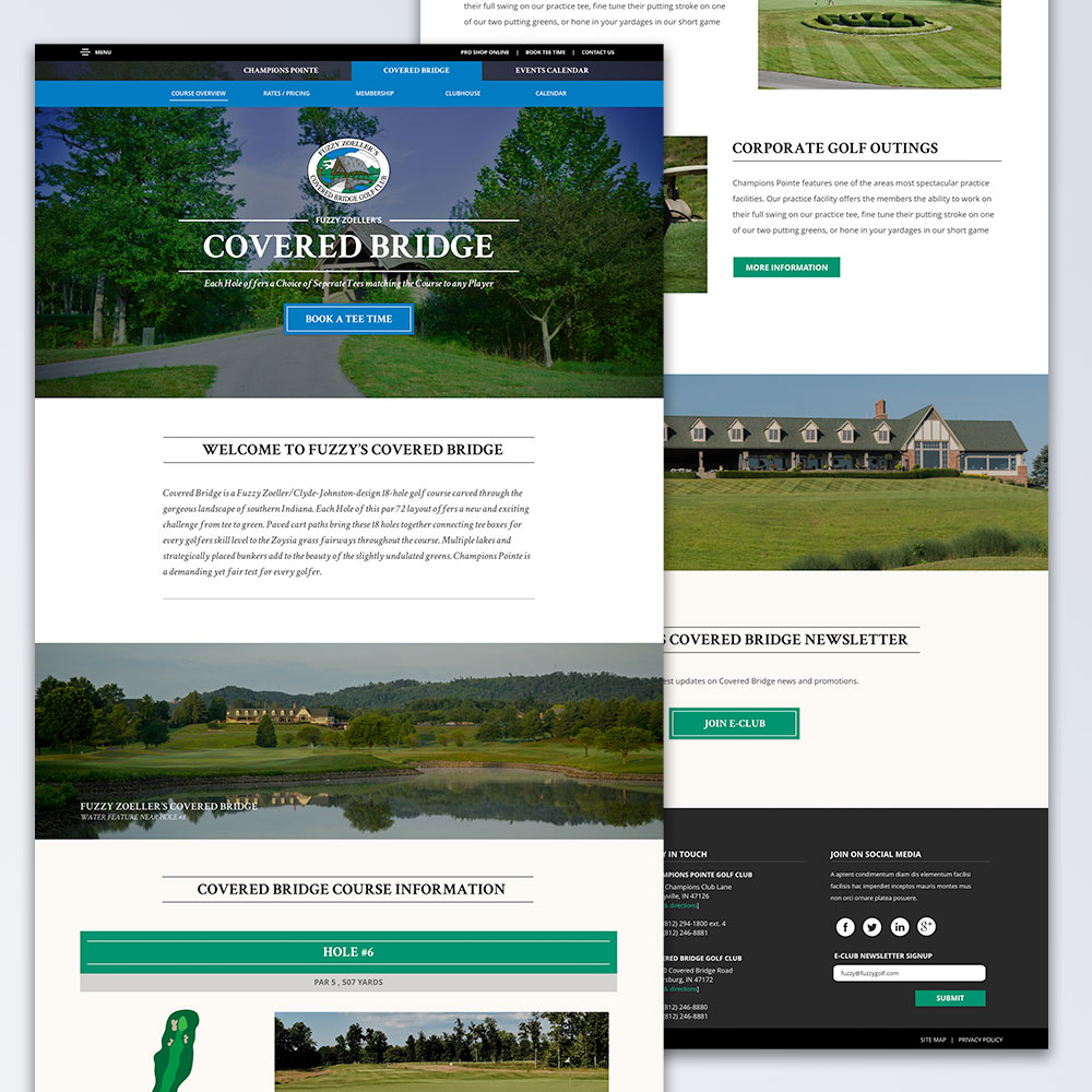 Covered Bridge golf course homepage