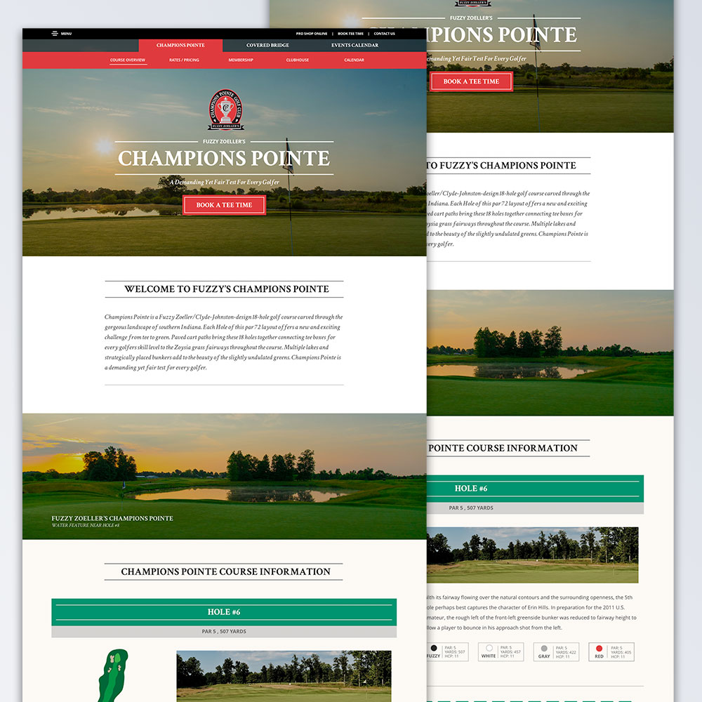Champions Pointe golf course homepage