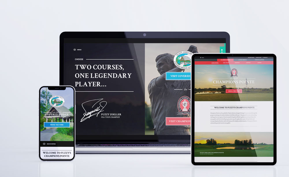 Fuzzy Zoeller Golf — redesigned site hero