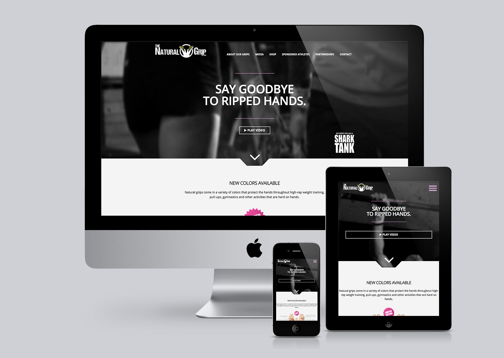 The Natural Grip — Shark Tank launch landing page